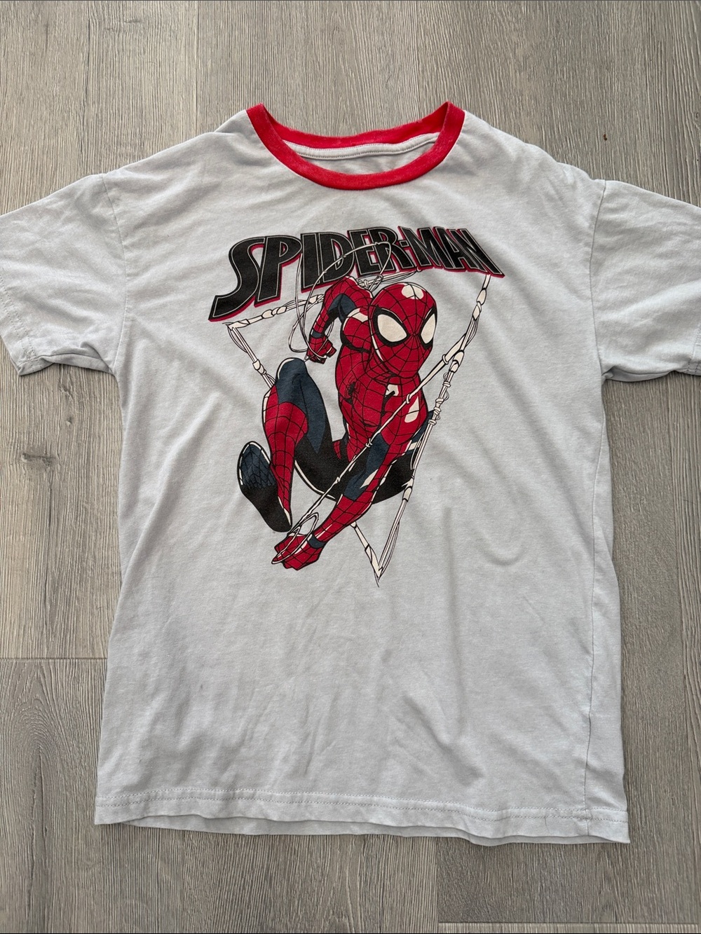 Marvel Spider-Man Ringer Tee - White and Red